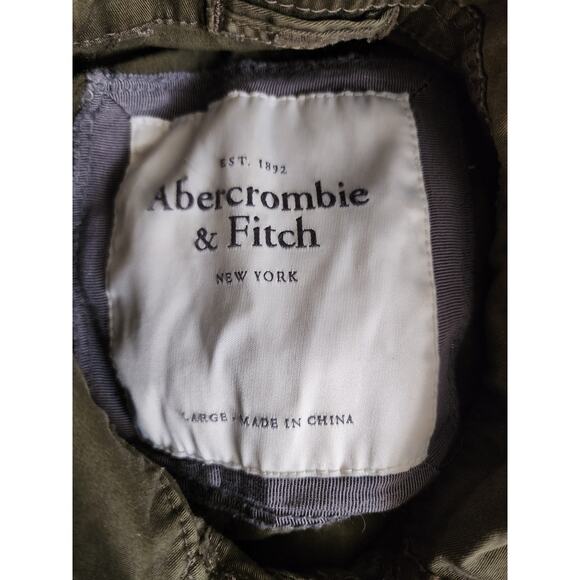 Abercrombie & Fitch Women's Military Green Shacket Jacket Large - Picture 4 of 5